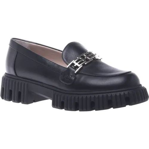 Loafers in leather , Damen, Größe: 38 1/2 EU - Baldinini - Modalova