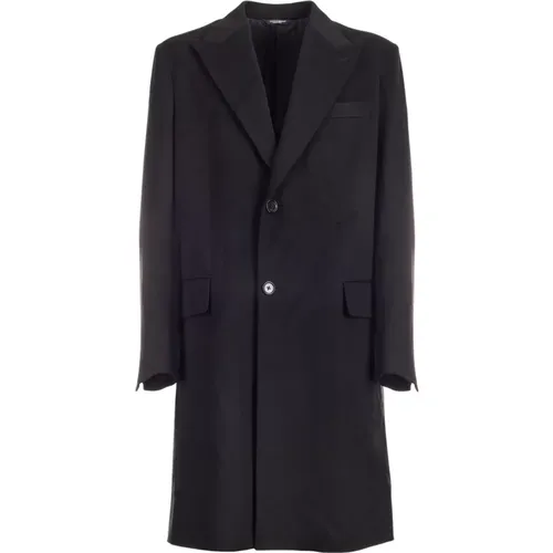 Single-Breasted Coats , male, Sizes: L - Dolce & Gabbana - Modalova