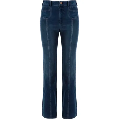 Gerippte Corduroy Flared Jeans , Damen, Größe: W28 - See by Chloé - Modalova