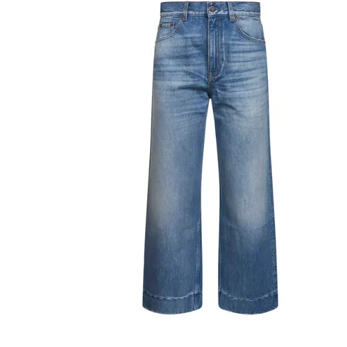 Straight Jeans, female, , Size: W27 High-rise Cropped Jeans - Chloé - Modalova