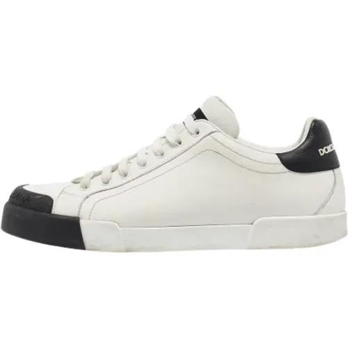 Pre-owned Leather sneakers , male, Sizes: 10 UK - Dolce & Gabbana Pre-owned - Modalova