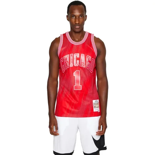 Rotes Chicago Bulls Tank Top , Herren, Größe: XL - Mitchell & Ness - Modalova