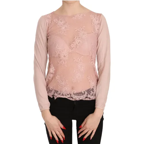 Memories, Blouses, female, , Size: S Sheer Cotton Blouse - Pink Memories - Modalova