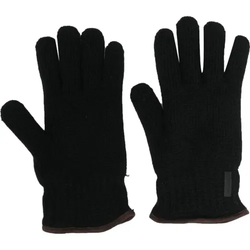 Ribbed Wool Gloves, 100% Virgin Wool , male, Sizes: 9 IN, 8 1/2 IN, 9 1/2 IN - PAUL & SHARK - Modalova