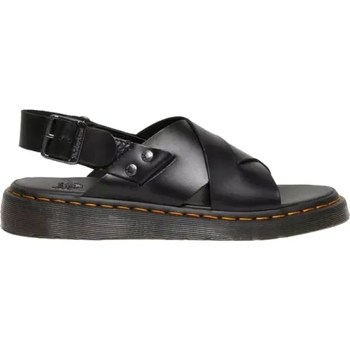 Schwarze flache Sandalen für Erwachsene , Damen, Größe: 38 EU - Dr. Martens - Modalova