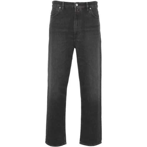 Italienische Gewaschene Jeans mit Gürtelschlaufen , Herren, Größe: W34 - closed - Modalova