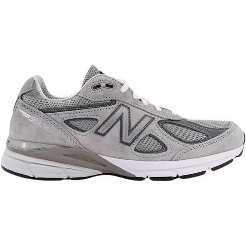 Grey 990v4 Sneakers Racing Design , male, Sizes: 8 UK, 8 1/2 UK, 10 UK, 12 1/2 UK - New Balance - Modalova