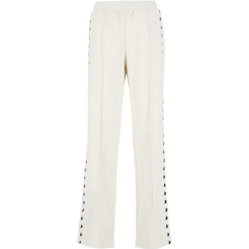 Trousers with Contrasting Band , female, Sizes: M - Golden Goose - Modalova