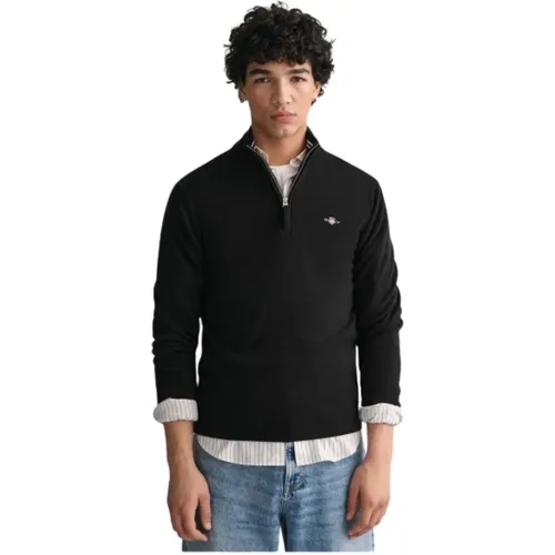 Ultra Fine Wool Half-Zip Sweater , male, Sizes: XL, 2XL, L, M, 3XL - Gant - Modalova