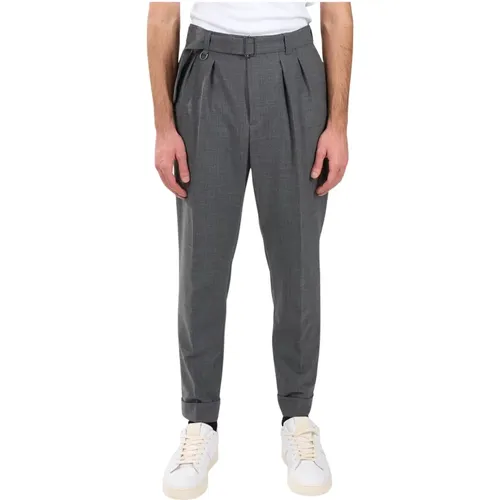 Wool Blend Pleated Trousers , male, Sizes: M, XL, S, L - Paolo Pecora - Modalova