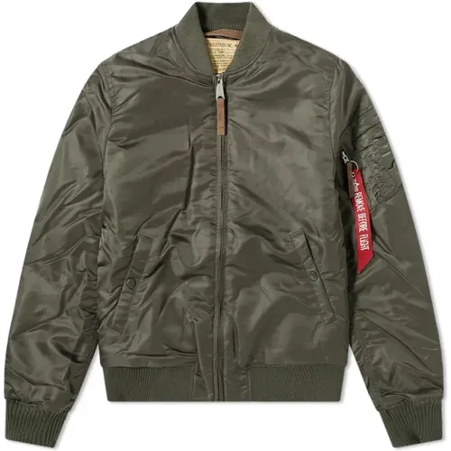 Bomber Jackets, male, , Size: M Vintage Fit Flight Jacket Grey - alpha industries - Modalova