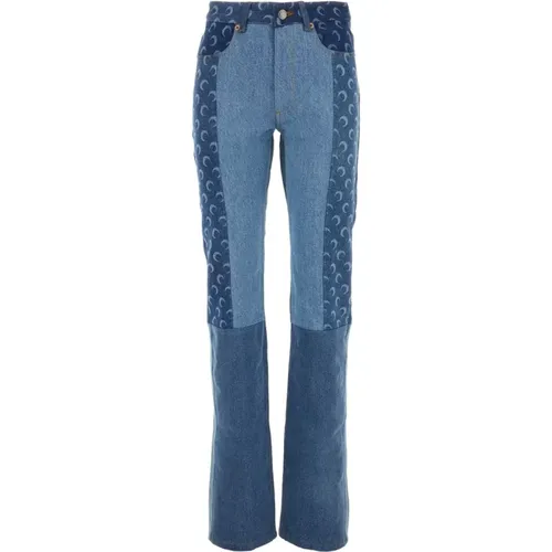 Stylische Denim Jeans , Damen, Größe: L - Marine Serre - Modalova