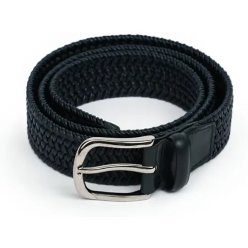 Elastic Range Elast belt in cotton and leather , male, Sizes: 95 CM, 110 CM, 105 CM - Orciani - Modalova