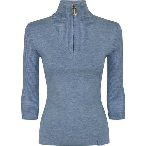 Bluebell Half Zip Short Sleeve Top , Damen, Größe: S - Victoria Beckham - Modalova