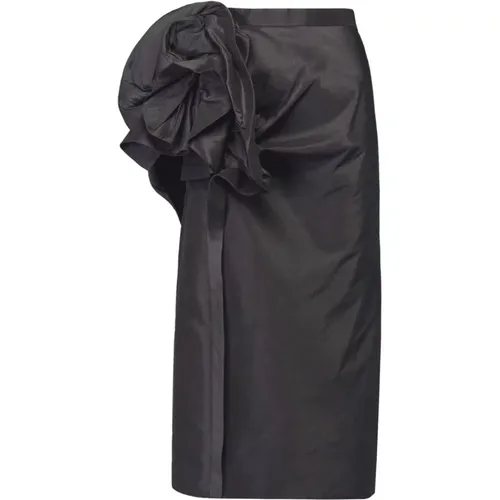 Luxurious and Grey Midi Skirt , female, Sizes: XS, 2XS, S - Maison Margiela - Modalova