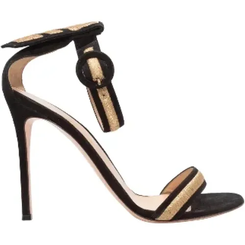 Pre-owned Sandals, female, , Size: 11 US Pre-owned Suede sandals - Gianvito Rossi Pre-owned - Modalova