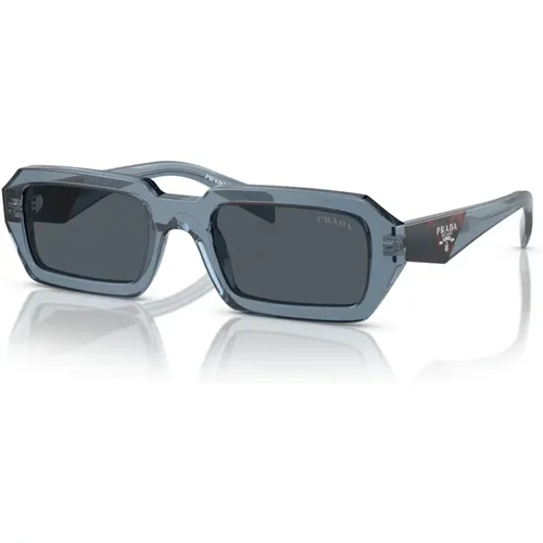 Transparent /Dark Grey Sunglasses , female, Sizes: 52 MM - Prada - Modalova