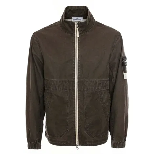 Recycelte Baumwollmischung Blouson Jacke - Stone Island - Modalova