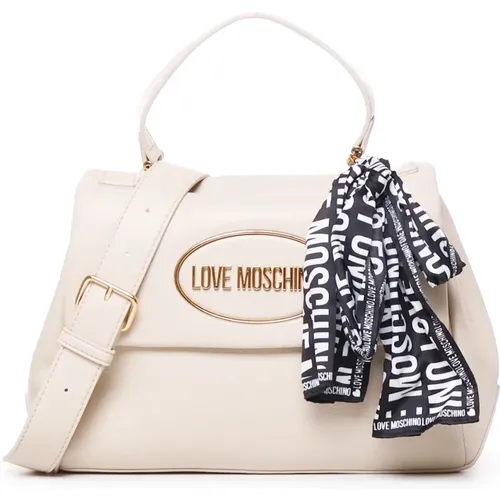 Handbags, female, , Size: ONE SIZE Handbag with Decorative Scarf - Love Moschino - Modalova