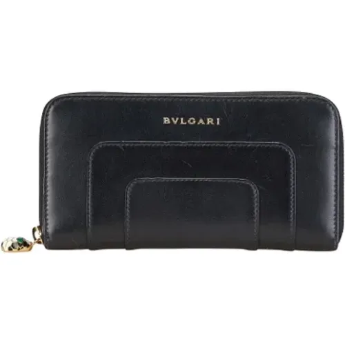 Pre-owned Wallets, female, , Size: ONE SIZE Pre-owned Leather wallets - Bvlgari Vintage - Modalova