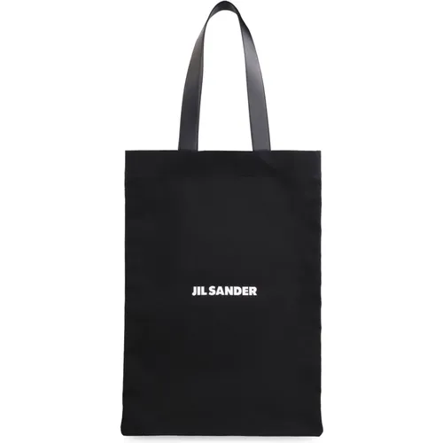 Leder Canvas Tote Tasche Jil Sander - Jil Sander - Modalova