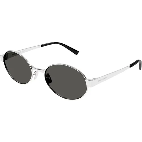 Stilvolle Schwarze Leder Umhängetasche , unisex, Größe: 55 MM - Saint Laurent - Modalova