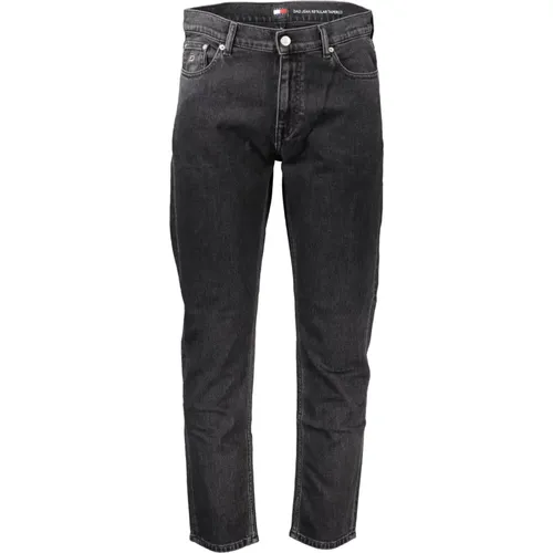 Schwarze Denim Jeans Regular Tapered , Herren, Größe: W33 L32 - Tommy Hilfiger - Modalova