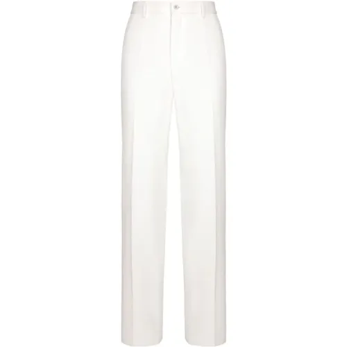 Cotton Blend Trousers , male, Sizes: L - Dolce & Gabbana - Modalova