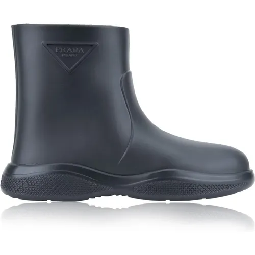 Rain Boots, male, , Size: 9 US Men's Slip-On Rubber Boots - Prada - Modalova