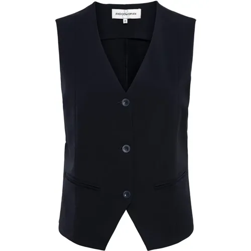 Navy Reise Gilet , Damen, Größe: 2XL - &Co Woman - Modalova