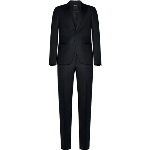 Single Breasted Suits, male, , Size: S Dress - Ermenegildo Zegna - Modalova