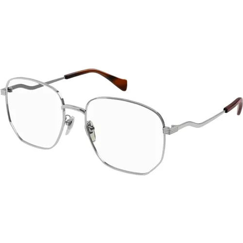 Silver Sunglasses Frames , unisex, Sizes: 56 MM - Gucci - Modalova