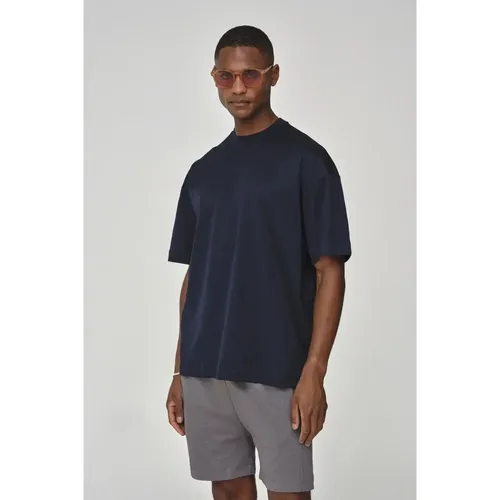 Interlock Navy Oversized T-Shirt , Herren, Größe: L - Valenza - Modalova