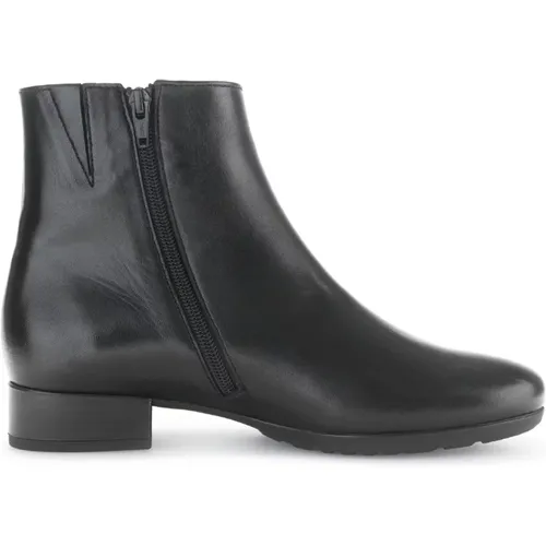 Eleganter Leder Stiefelette - Schwarz , Damen, Größe: 40 EU - Gabor - Modalova