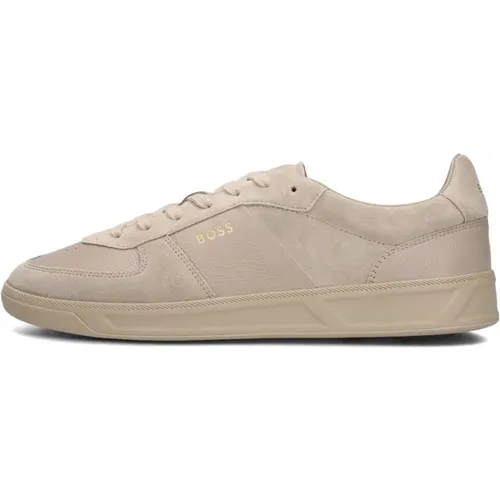 Wildleder Low Top Sneakers , Herren, Größe: 45 EU - Hugo Boss - Modalova