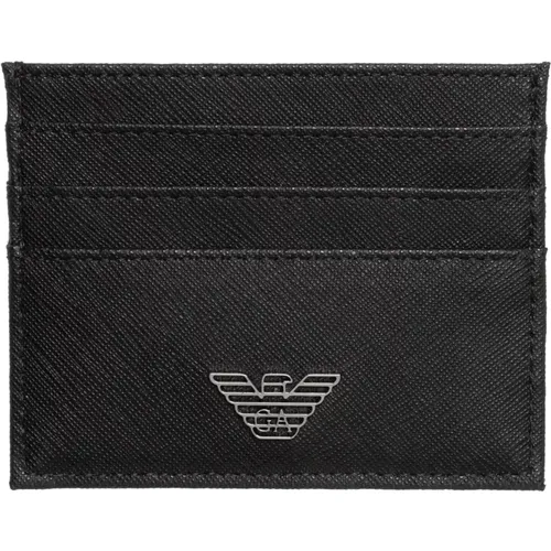 Minimalist Wallet with Logo and Card Slots , male, Sizes: ONE SIZE - Emporio Armani - Modalova