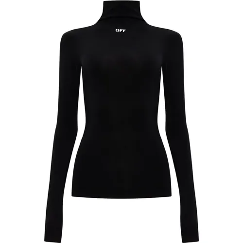 Turtleneck top , female, Sizes: 2XS, XS - Off White - Modalova