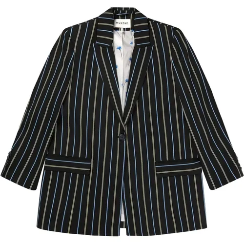 Classic Black Blazer with Long Sleeves , female, Sizes: 2XS - Munthe - Modalova