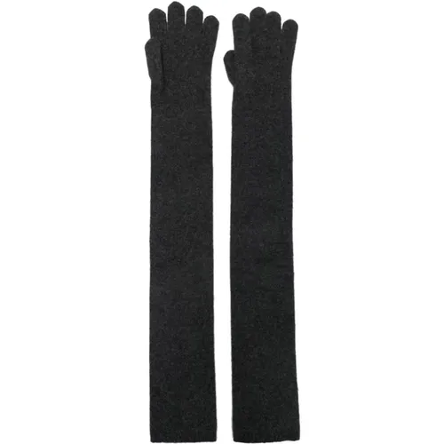 Cashmere Knitted Elbow Length Gloves , female, Sizes: ONE SIZE - Max Mara - Modalova