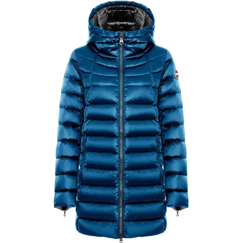 Blauer Wintermantel mit Reißverschluss , Damen, Größe: 2XL - Colmar - Modalova