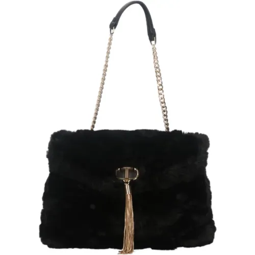 Faux Fur Shoulder Bag with Chain Strap , female, Sizes: ONE SIZE - Twinset - Modalova