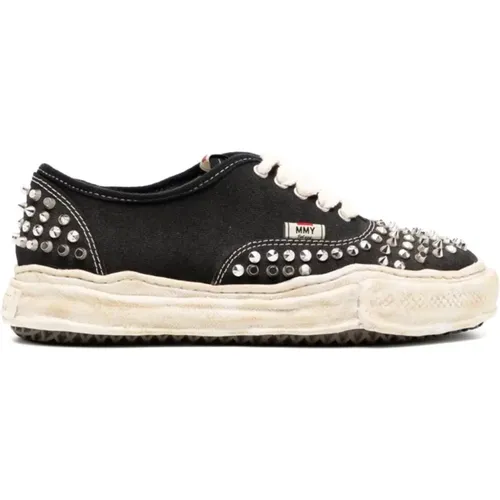 Sneakers, male, , Size: 3 US Studded Canvas Low-Top Sneakers - Mihara Yasuhiro - Modalova