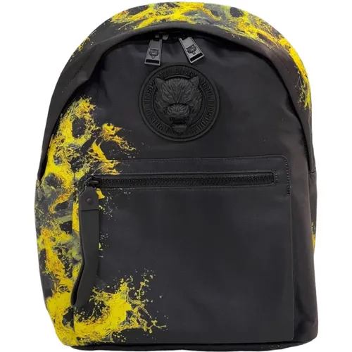 Durable Stylish Men`s Backpack , male, Sizes: ONE SIZE - Plein Sport - Modalova