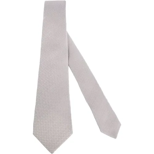 Silk Geometric Design Tie , male, Sizes: ONE SIZE - Kiton - Modalova