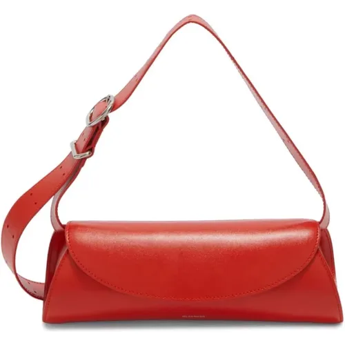 Leather Foldover Bag , female, Sizes: ONE SIZE - Jil Sander - Modalova