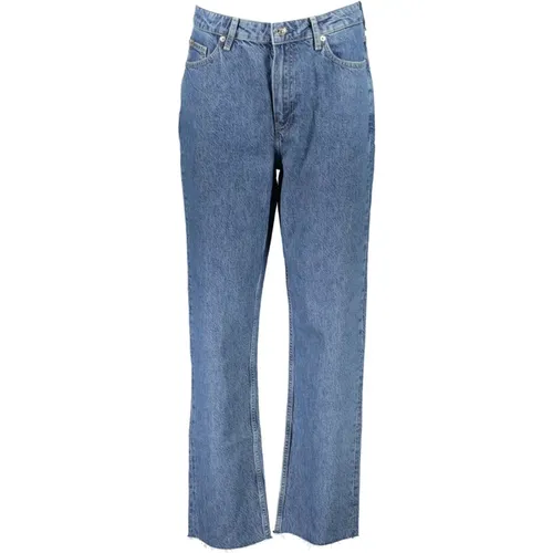 Klassische Straight Denim Jeans Blau , Damen, Größe: W27 L30 - Tommy Hilfiger - Modalova