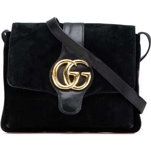 Pre-owned Cross Body Bags, female, , Size: ONE SIZE Pre-owned Suede Shoulder Bag - Gucci Vintage - Modalova