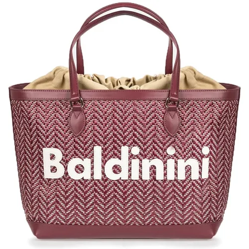 Handbags, female, , Size: ONE SIZE Leather Tote Bag - Baldinini - Modalova