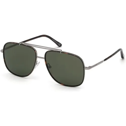 Silver Frame Sungles , male, Sizes: 58 MM - Tom Ford - Modalova