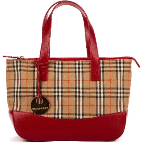 Pre-owned Tote Bags, female, , Size: ONE SIZE Pre-owned Canvas handbags - Burberry Vintage - Modalova